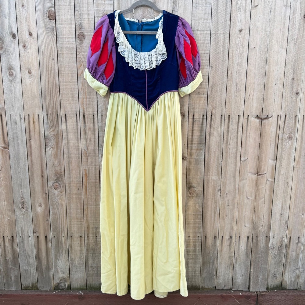 Handmade VTG Snow White Princess Costume Gown Velvet Lace XS Fairytale Cosplay